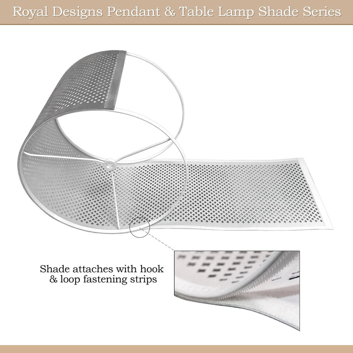 Do-it-yourself "Diy" Leather Stencil Design Hardback Lamp Shade ray 14" X 10" - Diamond Home USA