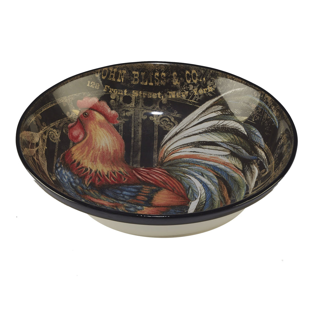 Certified International 13" x 3" Gilded Rooster Serving/Pasta Bowl One Size