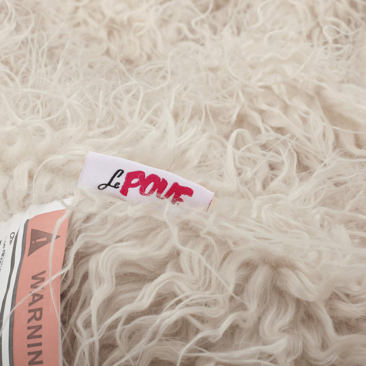 Christopher Knight Home Lycus 5 Ft Long Faux Fur Bean Bag Taupe - Diamond Home USA