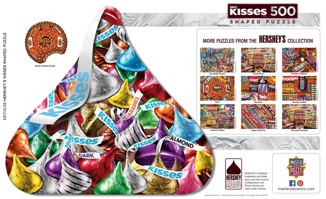 MasterPieces 500 Piece Jigsaw Puzzle for Adults Family Or Youth Shaped Kiss - Diamond Home USA