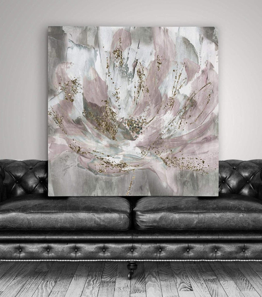 Wexford Home Home Blush Flower Power Gallery Wrapped Canvas Wall Art 40x40 - Diamond Home USA