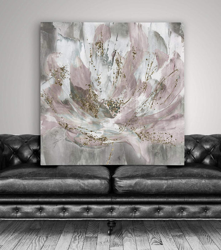 Wexford Home Home Blush Flower Power Gallery Wrapped Canvas Wall Art 40x40 - Diamond Home USA