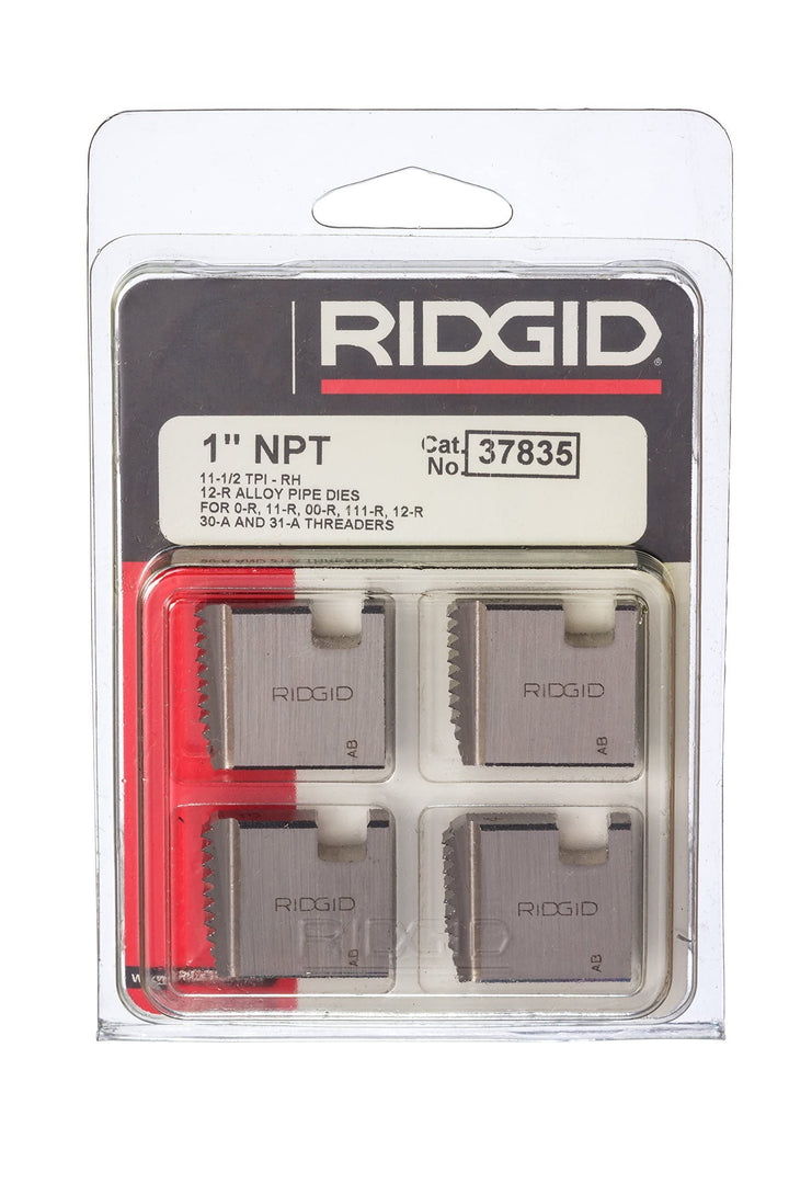 RIDGID 37835 Manual Threader Pipe Dies Right-Handed Alloy NPT Pipe Dies with - Diamond Home USA