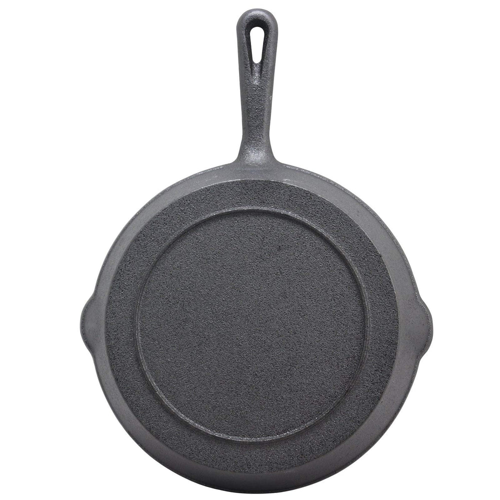 Store 8 Inch Preseasoned Round Cast Iron Frying Pan Black - Diamond Home USA