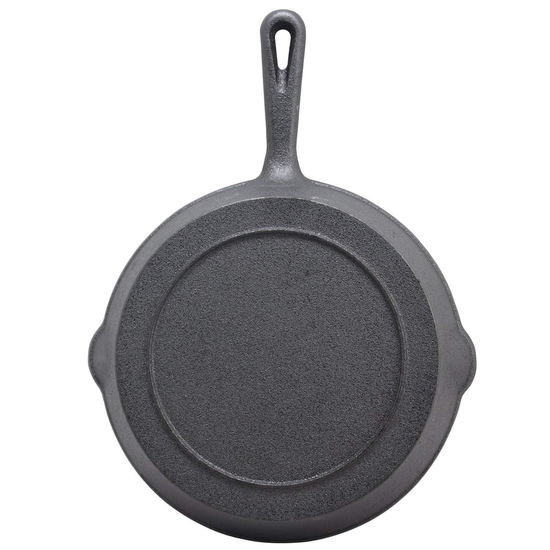 Store 8 Inch Preseasoned Round Cast Iron Frying Pan Black - Diamond Home USA
