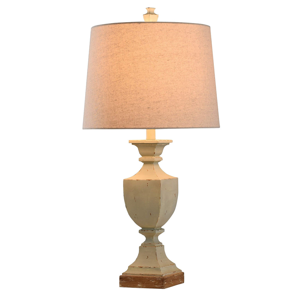 Distressed Blue Urn Style Table Lamp Brown Farmhouse - Diamond Home USA