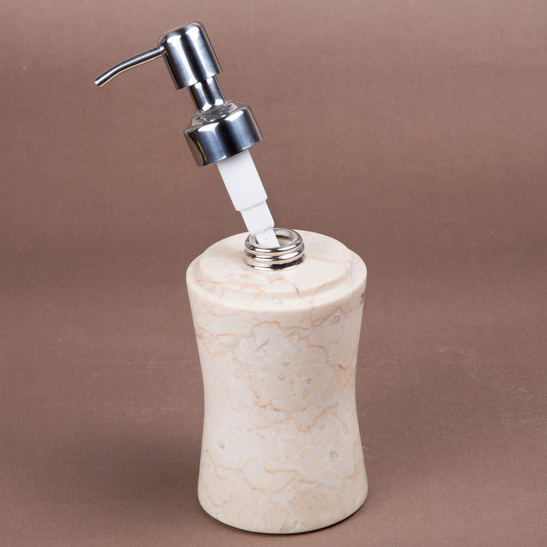 Champagne Marble Liquid Soap Lotion Dispenser - Beige Traditional Stainless - Diamond Home USA
