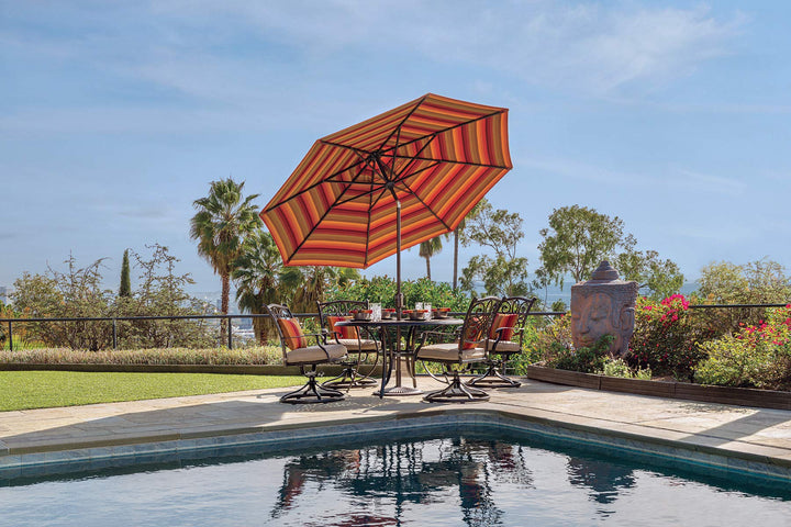 SimplyShade Catalina Patio Umbrella in Red - Diamond Home USA