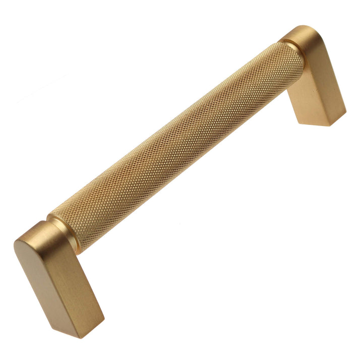 Satin Gold Solid Center 5-inch Bar Pull (Set of 10) Modern Contemporary Metal