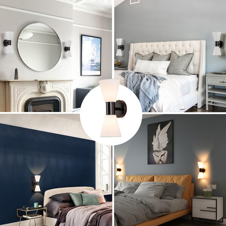 2-light Oil-rubbed Bronze Indoor Wall Sconce with Hourglass Linen Shade Orb - Diamond Home USA