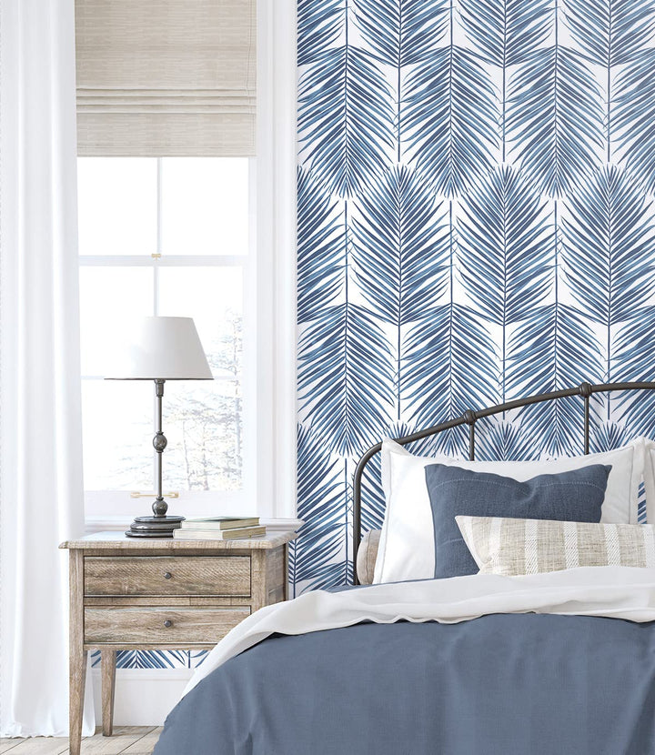 NextWall Paradise Palm Coastal Peel and Stick Wallpaper - Diamond Home USA