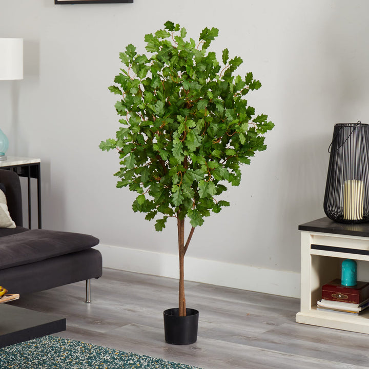 Nearly Natural 5ft. Oak Artificial Tree - Diamond Home USA