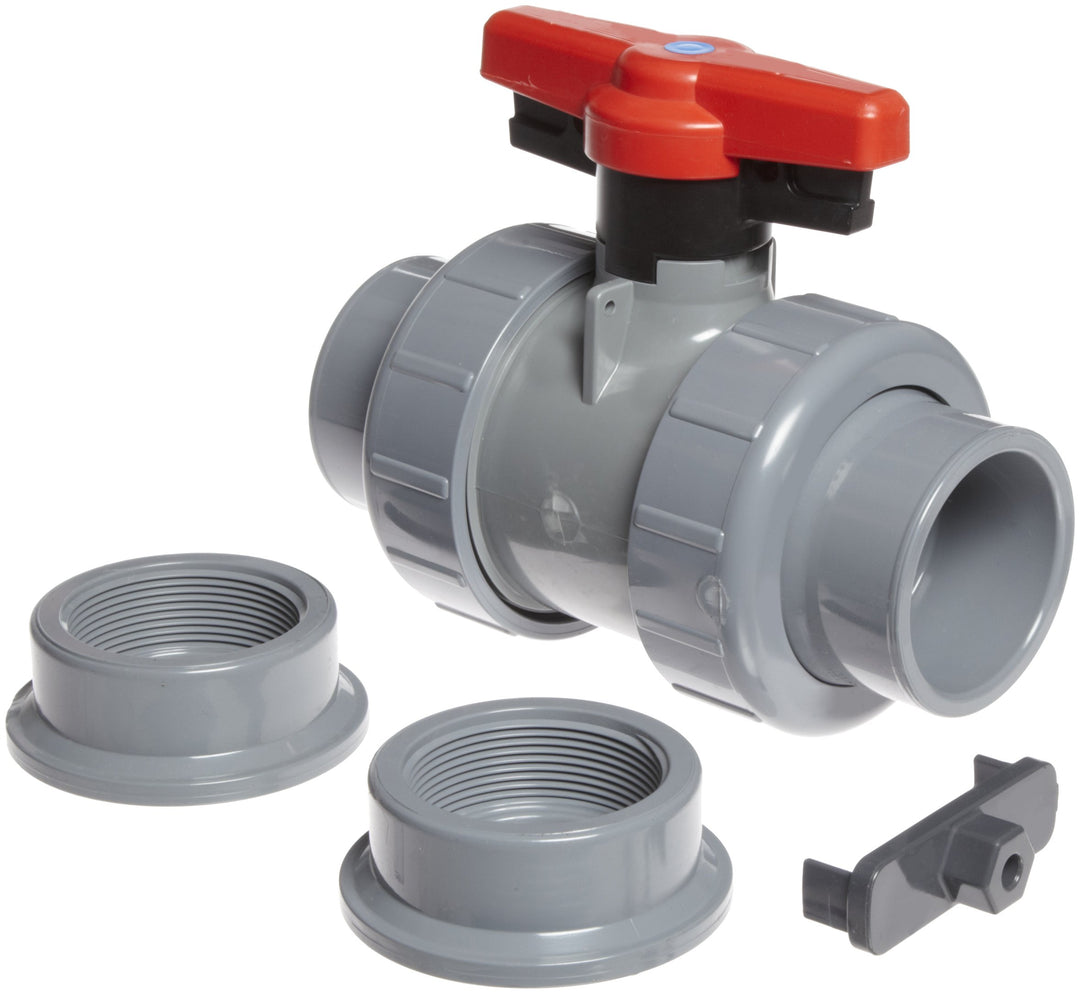 Spears PVC Ball Valve EPDM Seals 1" Socket x NPT Female
