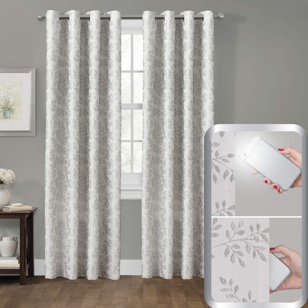 Maytex Smart Everly Blackout Window Curtain 50 inches x 84 inches Silver