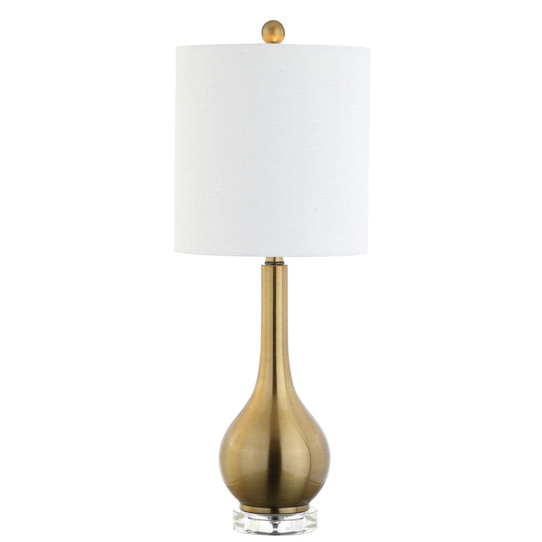 25" Metal/Crystal Teardrop Led Table Lamp Brass Yellow Glam Traditional - Diamond Home USA