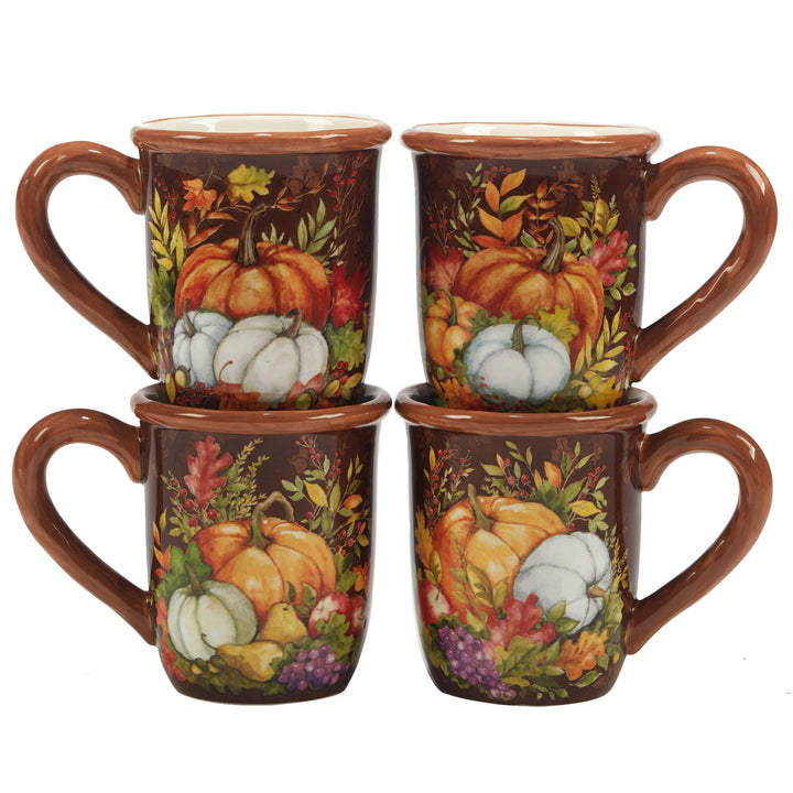 Blessings 16pc Dinnerware Set Service For 4 Multi Color Orange Fruit Farmhouse - Diamond Home USA