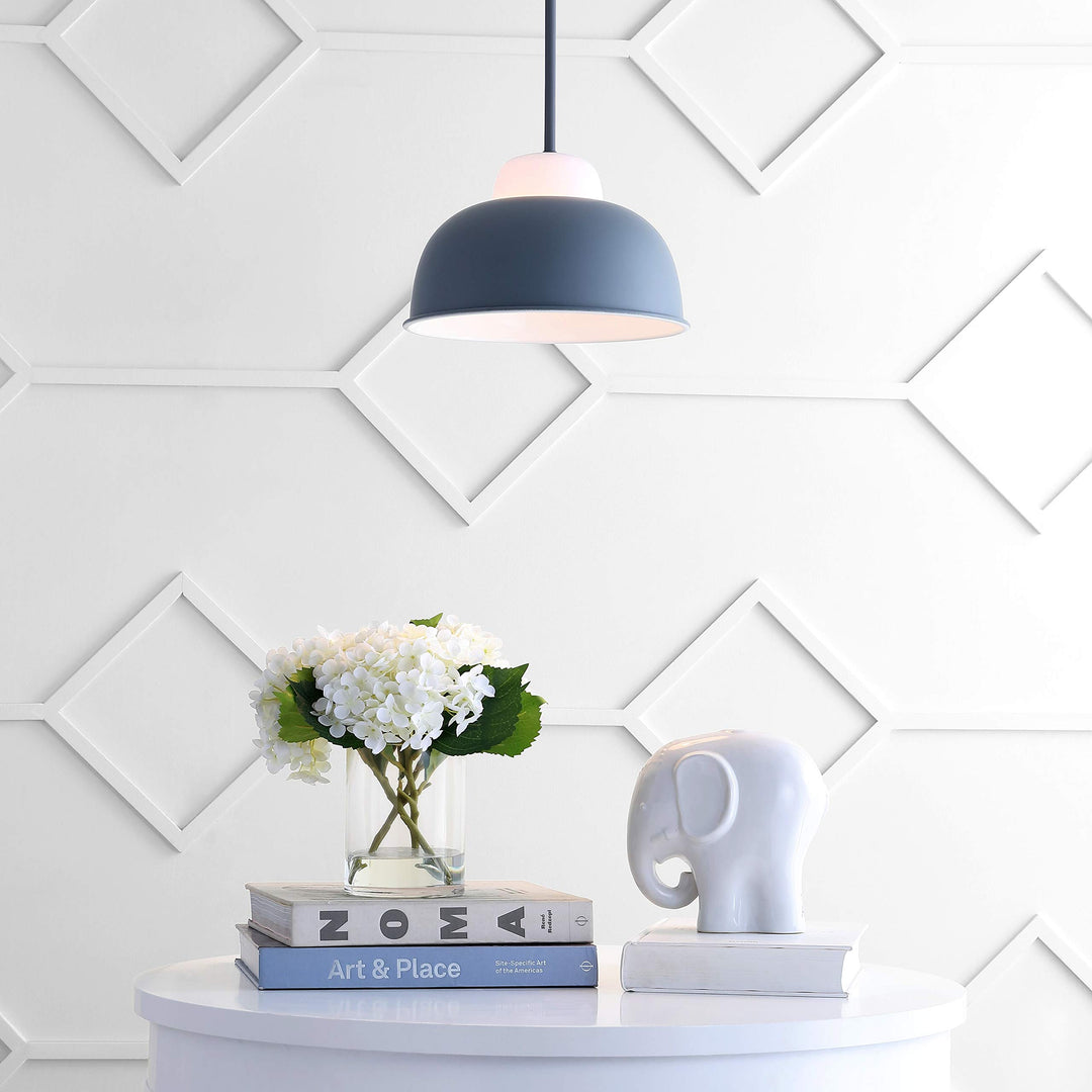 12" Adjustable Metal/glass Led Gray Grey White Glam Mid-century Modern - Diamond Home USA