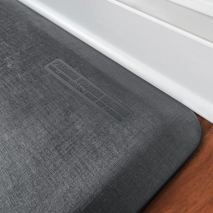 WellnessMats Lnen Collecton Ant-Fatgue Floor Mat Slate 36 n. x 24 n. x ¾ - Diamond Home USA
