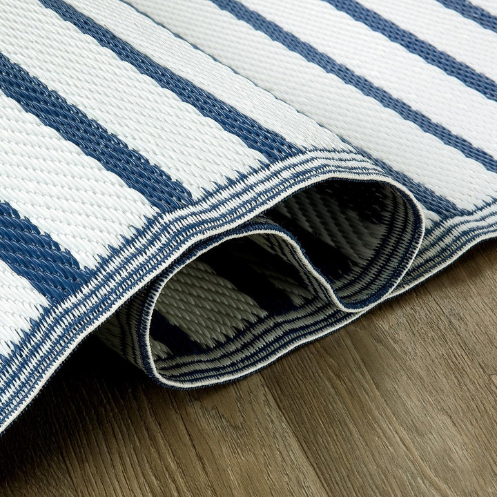 Rugshop Bohemian Diamond Stripe Reversible Crease-Free Waterproof Premium - Diamond Home USA