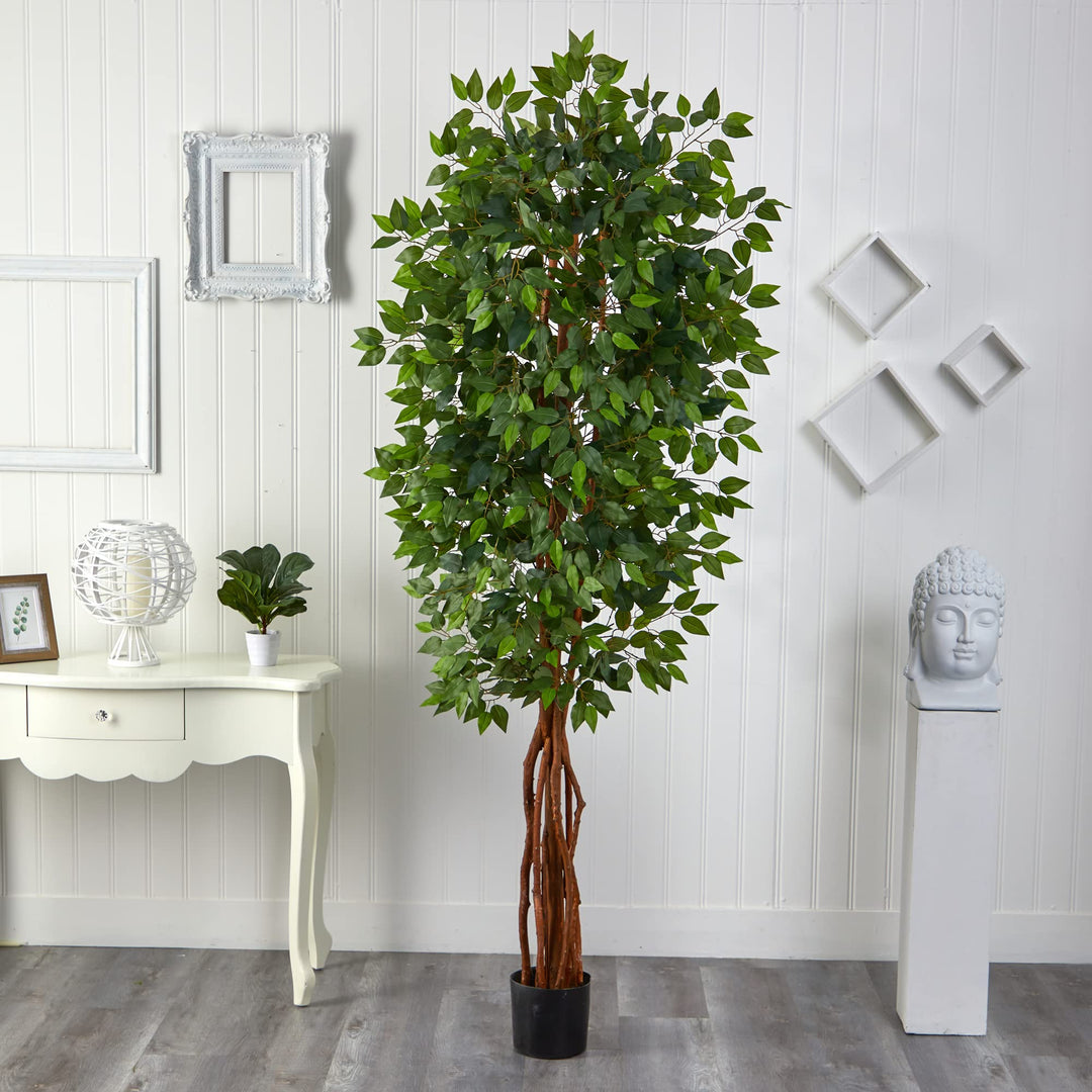 Nearly Natural 7.5ft. Super Deluxe Ficus Tree - Diamond Home USA