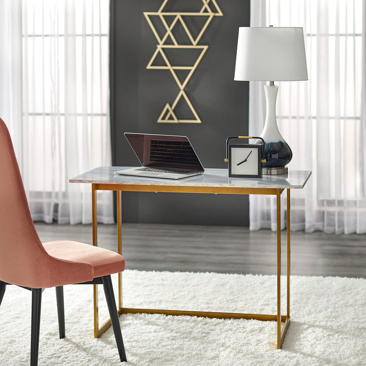 Desk old White lam Modern Contemporary Transitional Rectangular Laminate MDF