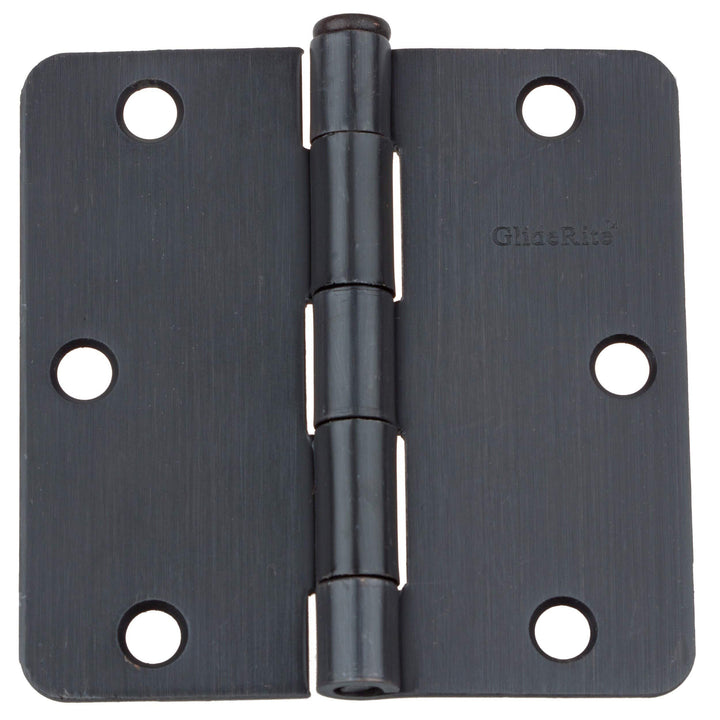 3 1/2 X 1/4-inch Radius Oil Rubbed Bronze Door Hinges (Case of 24) Brown