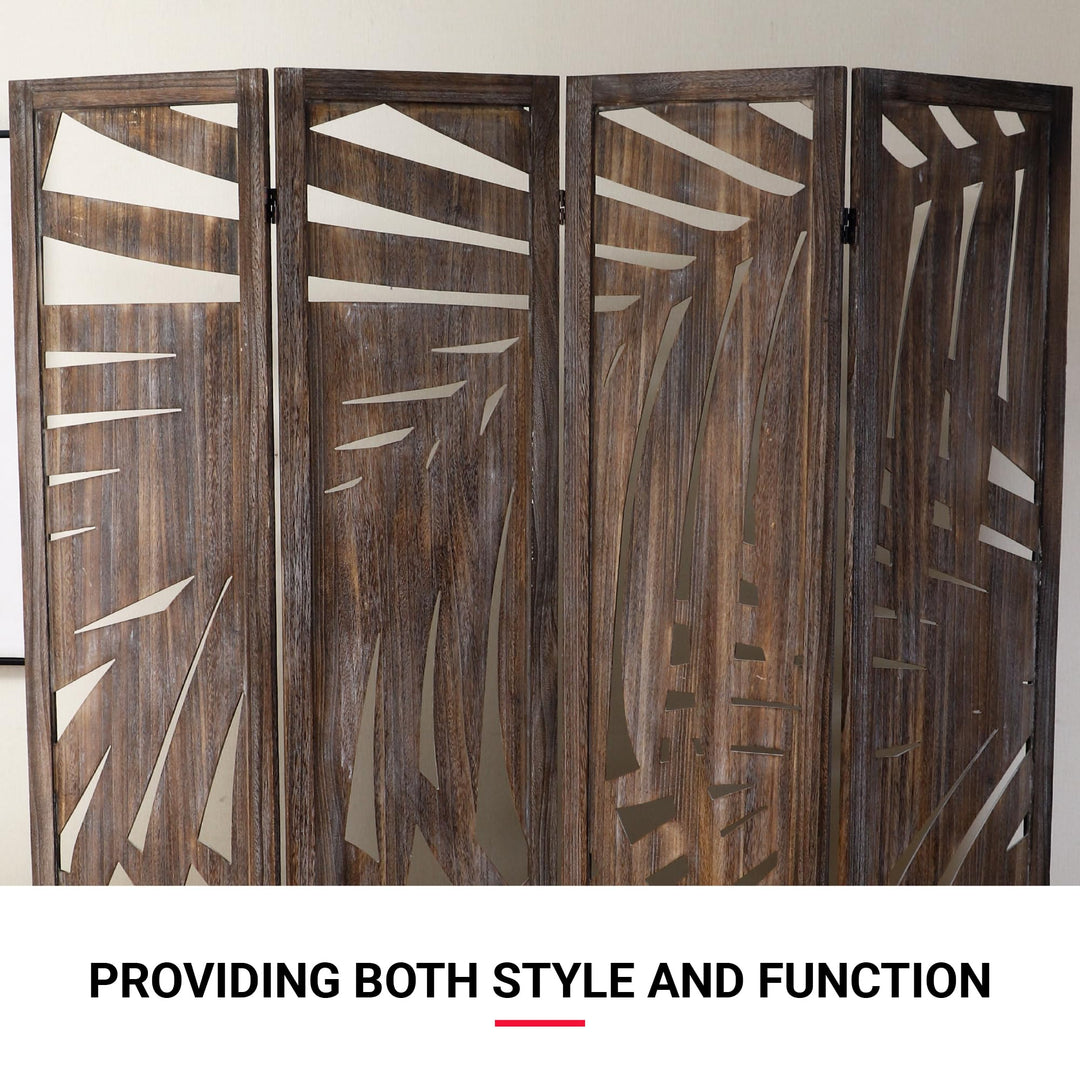 Proman Products - Palm Spring Panel Wooden Room der Folding Screen Room - Diamond Home USA