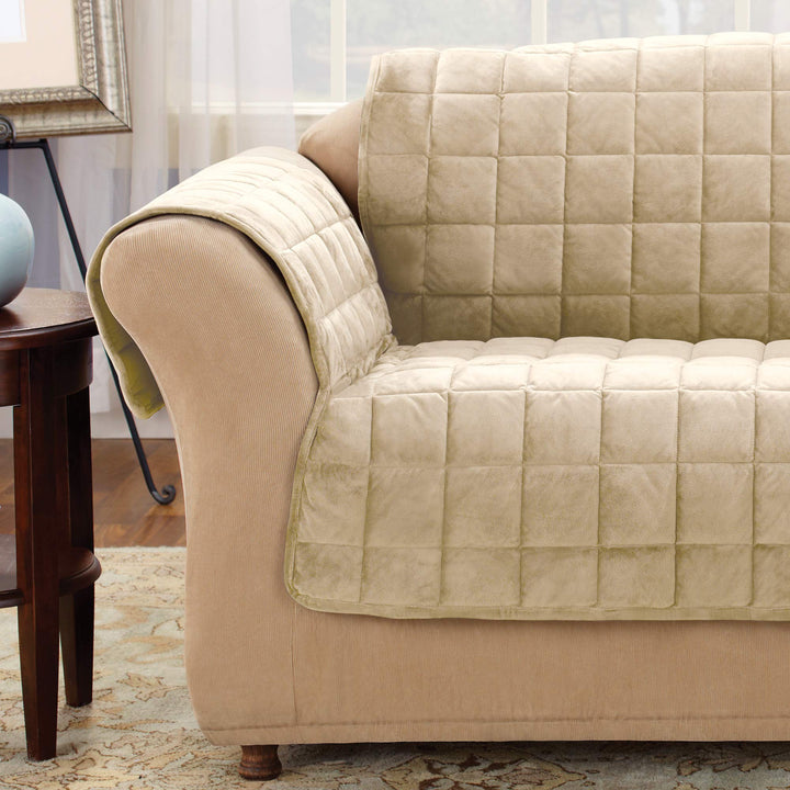 SureFit Deluxe Pet Sofa Cover Furniture Protector Plush Couch Pet Protector