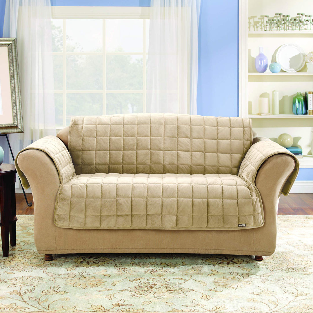 SureFit Deluxe Pet Sofa Cover Furniture Protector Plush Couch Pet Protector