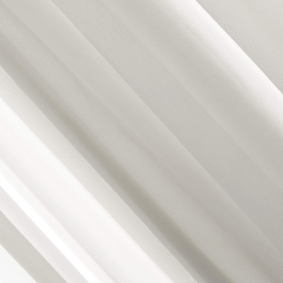 No. 918 Emily Sheer Voile Rod Pocket Door Sidelight Curtain Panel 28" x 72" 28x72 - Eggshell - Diamond Home USA