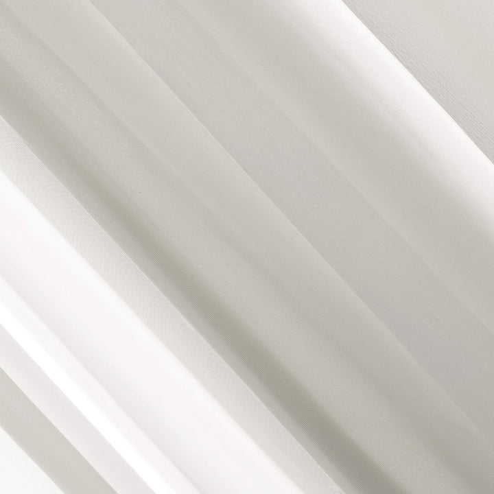 No. 918 Emily Sheer Voile Rod Pocket Door Sidelight Curtain Panel 28" x 72" 28x72 - Eggshell - Diamond Home USA