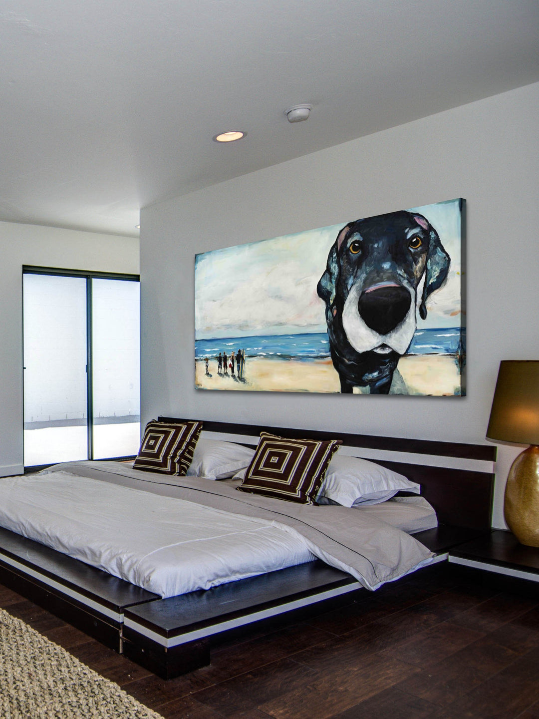 Marmont Hill MacDaddy by Tori Campisi Painting Print on Wrapped Canvas 24 x 12 - Diamond Home USA