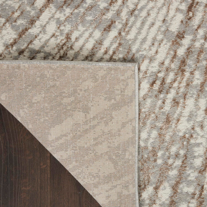 Inspire Me! Home Décor Metallic Modern Grey Mocha 2'2" x 7'6" Area -Rug Easy - Diamond Home USA