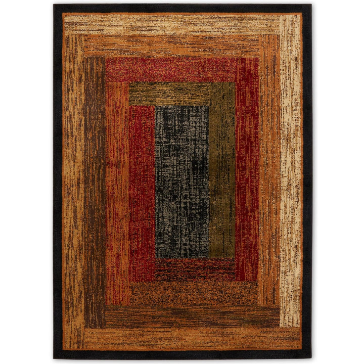 Home Dynamix Royalty Vega Contemporary Geometric Area Rug Black/Brown 9'2"x12'6" 9'2"x12'6" - Black/Red