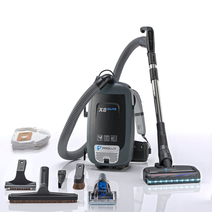 Backpack Vacuum Canister W/Electric Powerhead Kit Black Abs Filter Lightweight