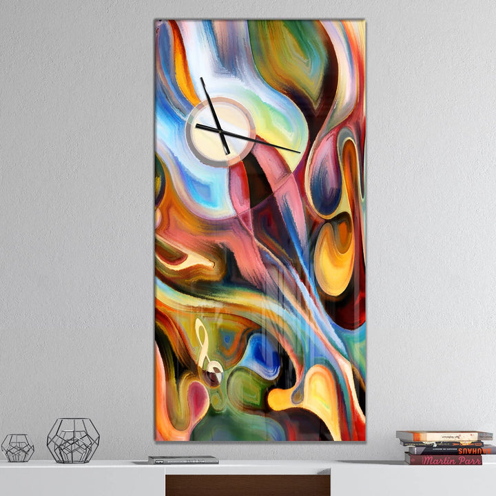 Design Art Designart 'Music Beyond The Frames' Oversized Music Wall Clock 30 in. - Diamond Home USA