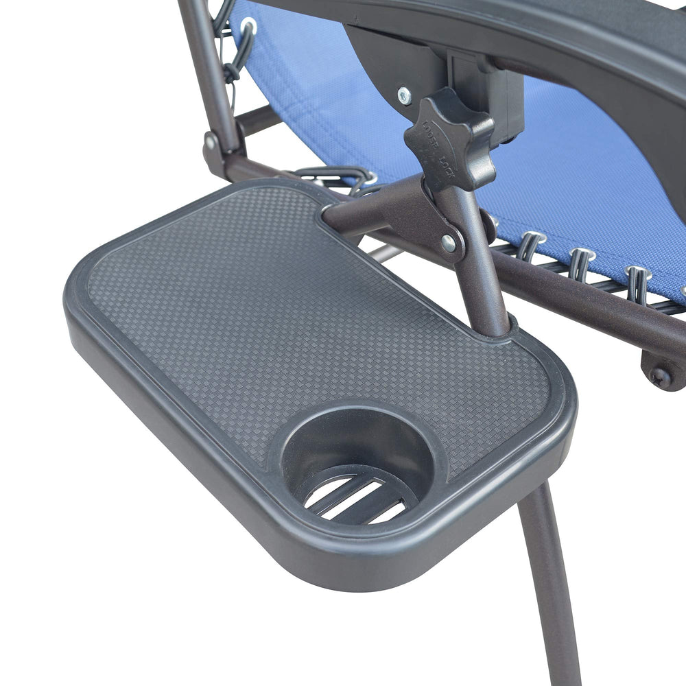 Jeco GCS18 Navy Blue Marina Zero Gravity Chair with Sunshade Pillow and Drink - Diamond Home USA