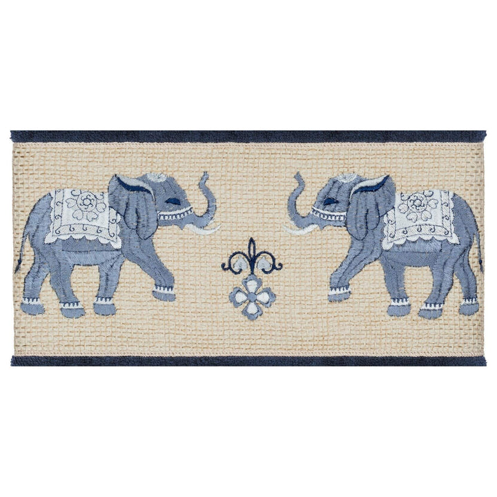 Authentic Hotel and Spa Turkish Cotton Elephants Embroidered Midnight Blue - Diamond Home USA