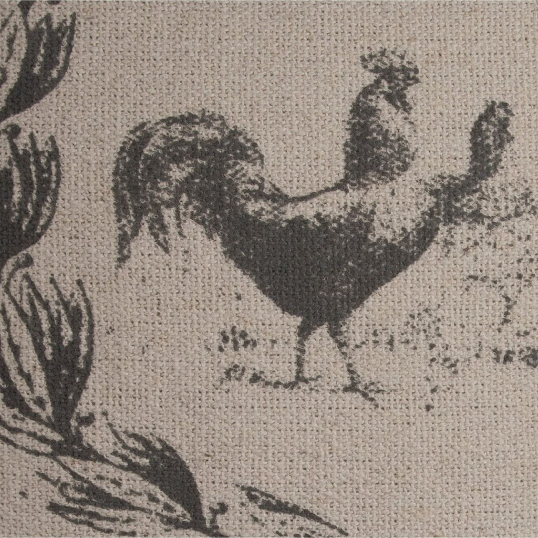 Whimsical Rooster Throw Pillow ver Beige Bird Farmhouse Modern ntemporary - Diamond Home USA