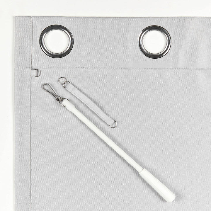 Exclusive Home Cabana atio Indoor/Outdoor Light Filtering Grommet Top Curtain Cloud Grey - Diamond Home USA
