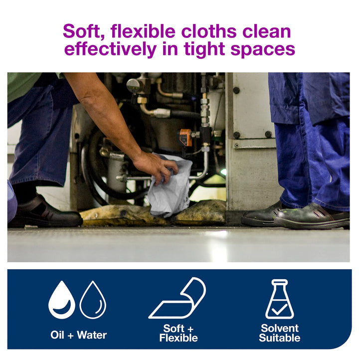 Tork Industrial Cleaning Cloth Centerfeed Gray W2 1 x 500 Cloths 520337 - Diamond Home USA