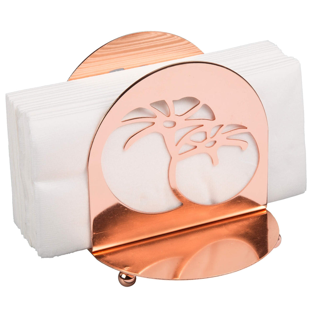 Copper Plated Metal Napkin Holder Gold - Diamond Home USA