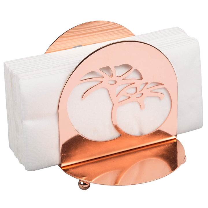Copper Plated Metal Napkin Holder Gold - Diamond Home USA