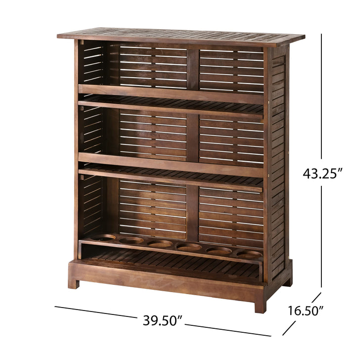 Christopher Knight Home Riviera Acacia Non-FSC KD Wood Bar Rich Mahagony - Diamond Home USA