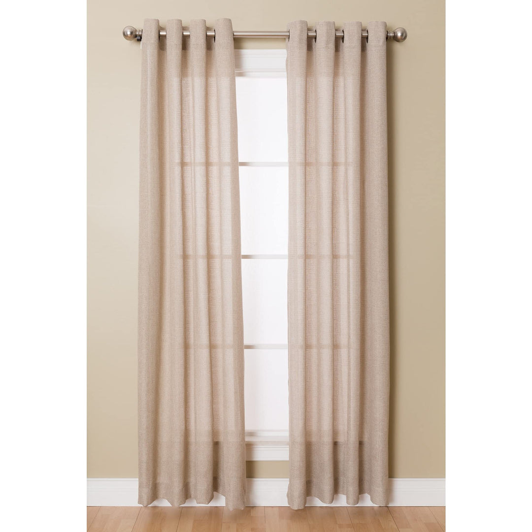 Miller Flynn Grommeted Window Curtain Panel 50 x 108 108 Inches 50 x 108 - Natural