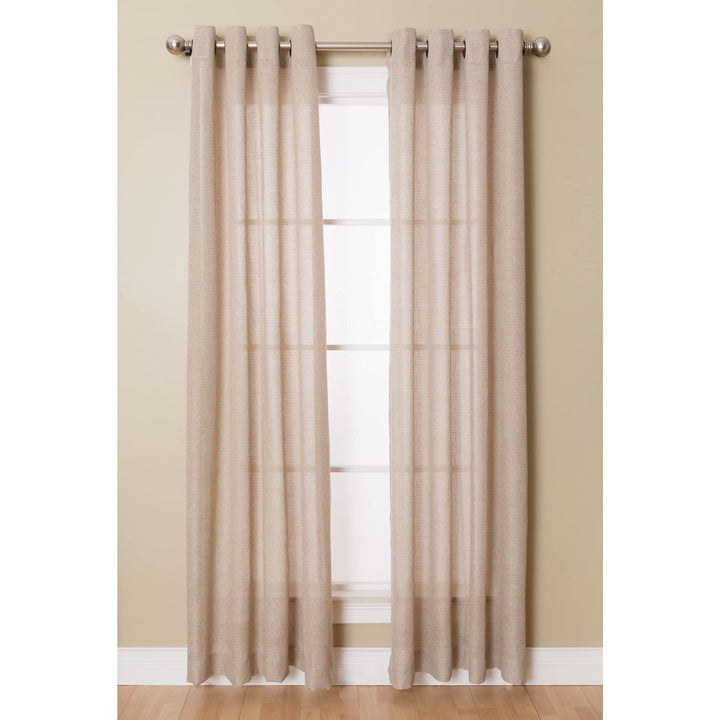 Miller Flynn Grommeted Window Curtain Panel 50 x 108 108 Inches 50 x 108 - Natural