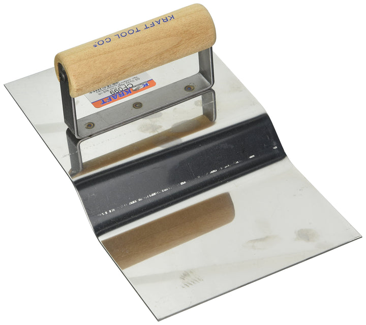 Kraft Tool CF099 Stainless Steel Driveway Approach Tool 1-Inch Radius with