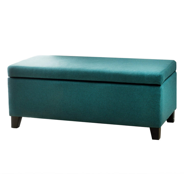 Christopher Knight Home Breanna Fabric Storage Ottoman Dark Teal