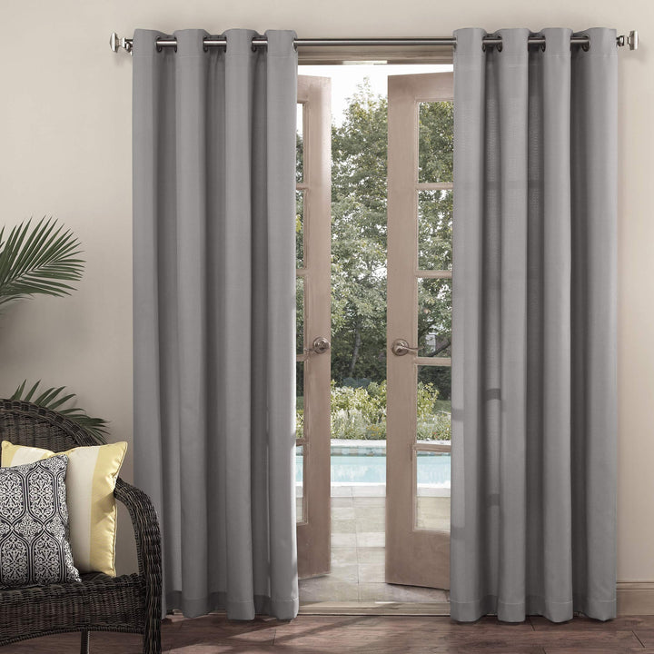 Sun Zero Marina Indoor/Outdoor UV Protectant Energy Efficient Grommet Curtain