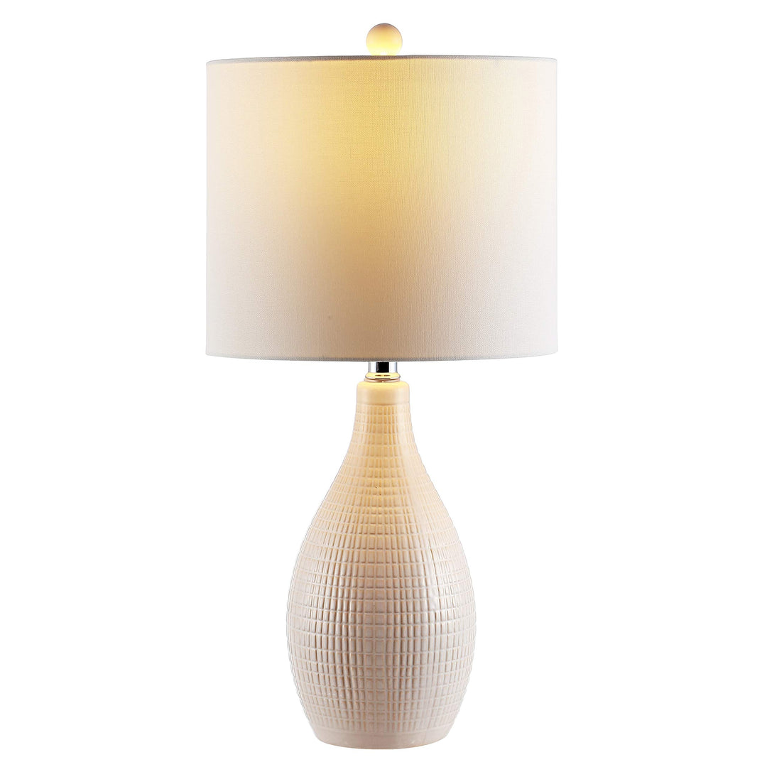 Lighting 25-inch Led Table Lamp - 12" W X L 25" H Cream Modern Contemporary Gold - Diamond Home USA
